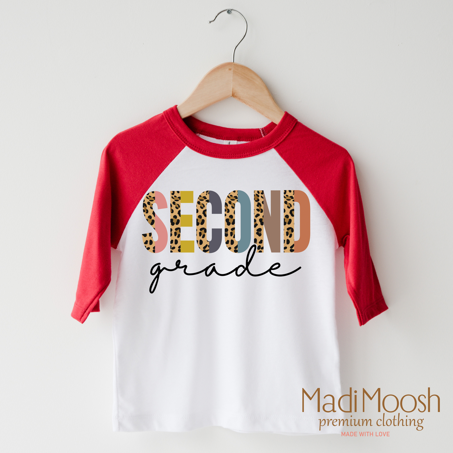 Second Grade Leopard Shirt Back To School Kids Tee Madi Moosh