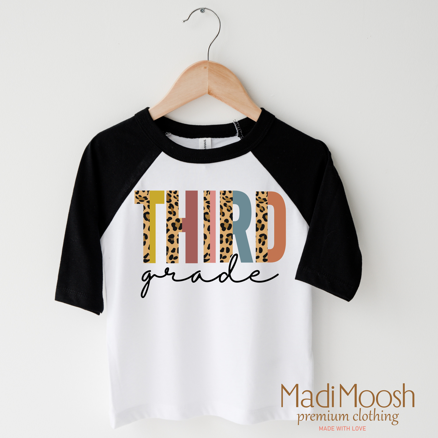 Third Grade Leopard Shirt Back To School Kids Tee Madi Moosh