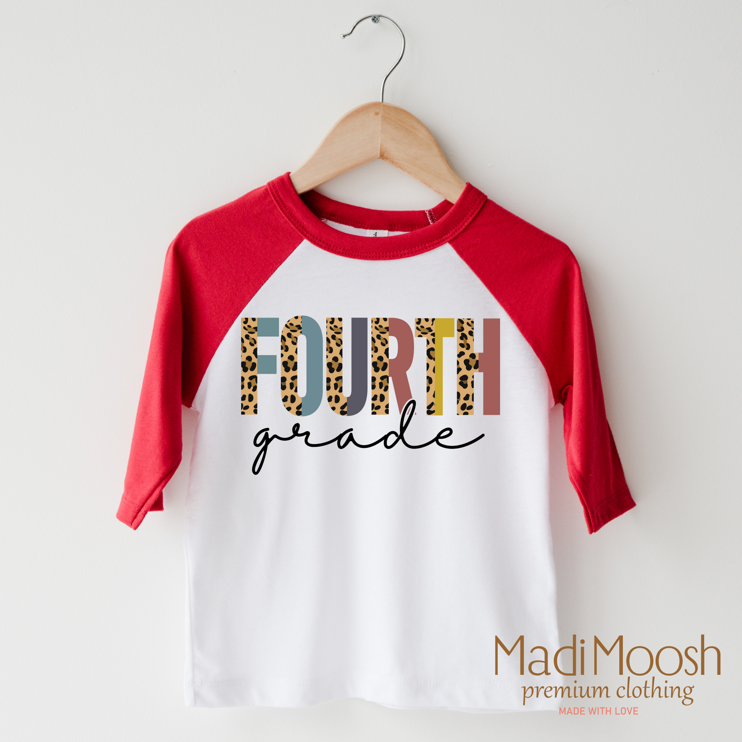 Fourth Grade Leopard Shirt Back To School Kids Tee Madi Moosh