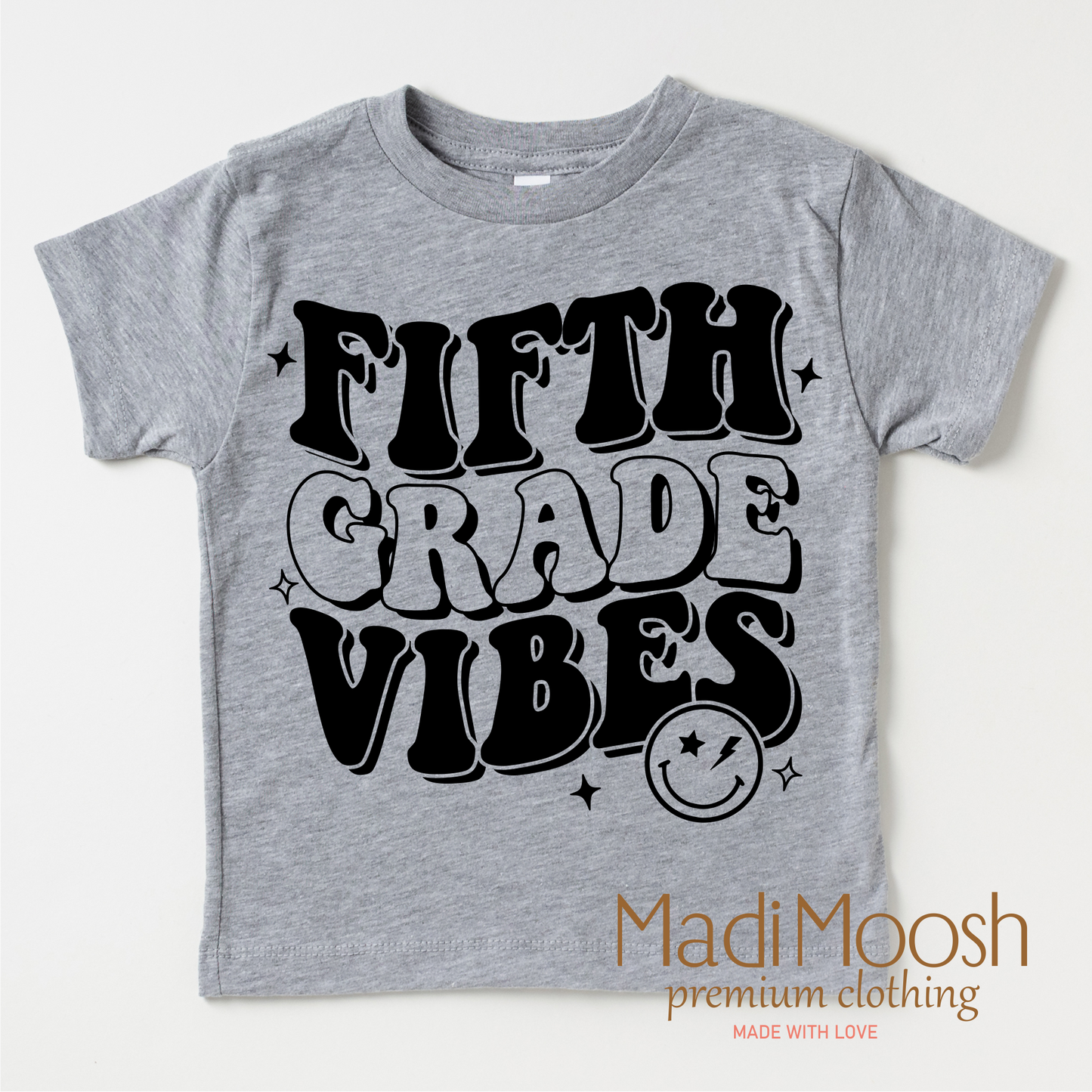 Fifth Grade Vibes Cotton School Shirt Bella Canvas