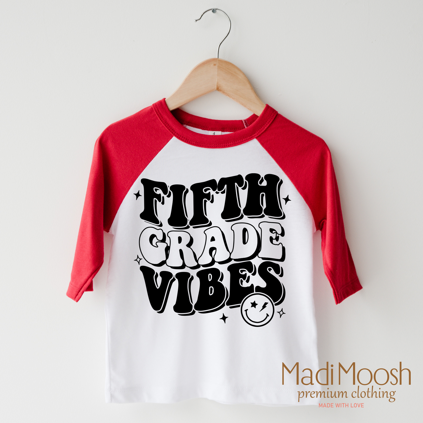 Fifth Grade Vibes Cotton School Shirt Bella Canvas