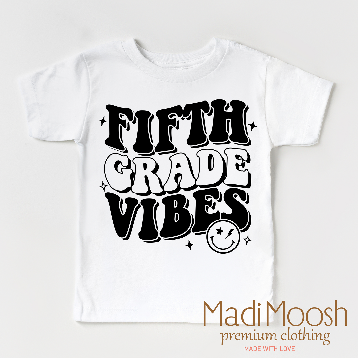 Fifth Grade Vibes Cotton School Shirt Bella Canvas