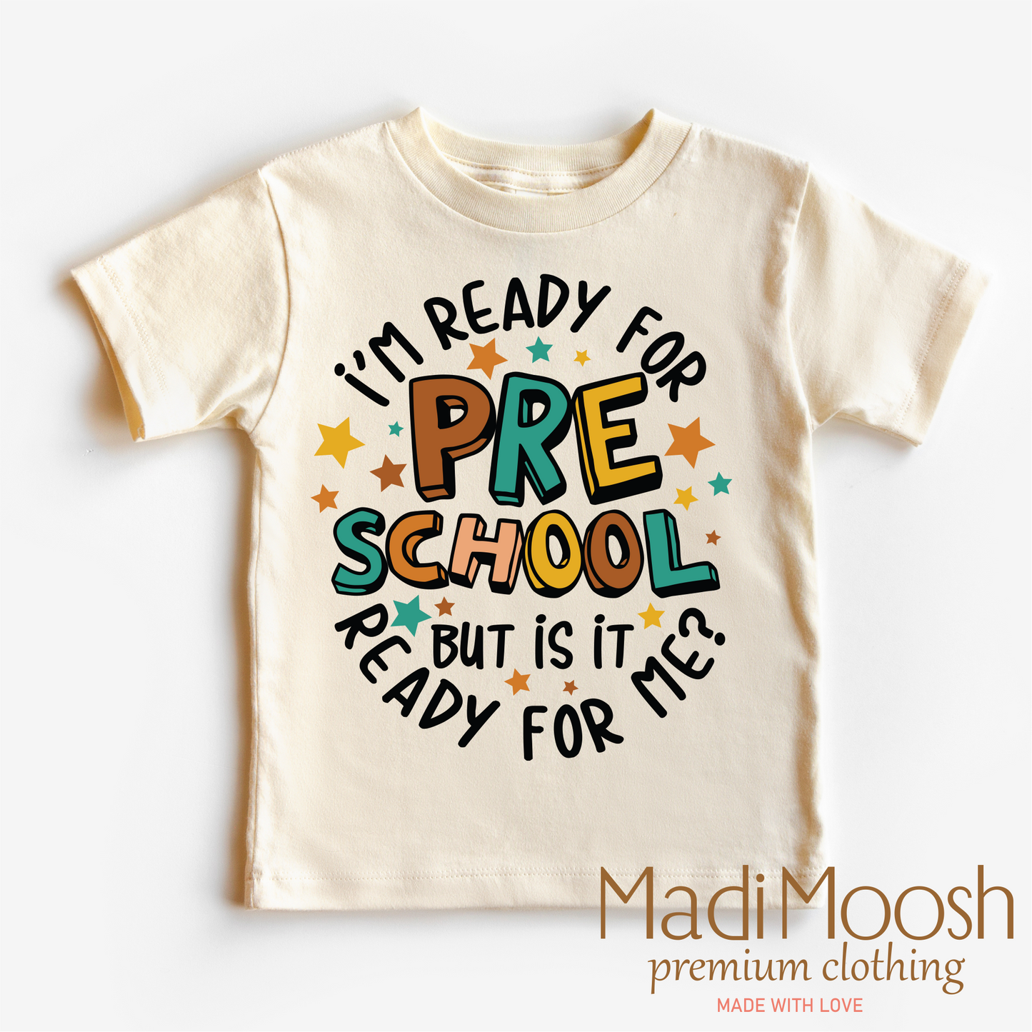 I'm Ready For Preschool Shirt Cotton School Shirt Madi Moosh