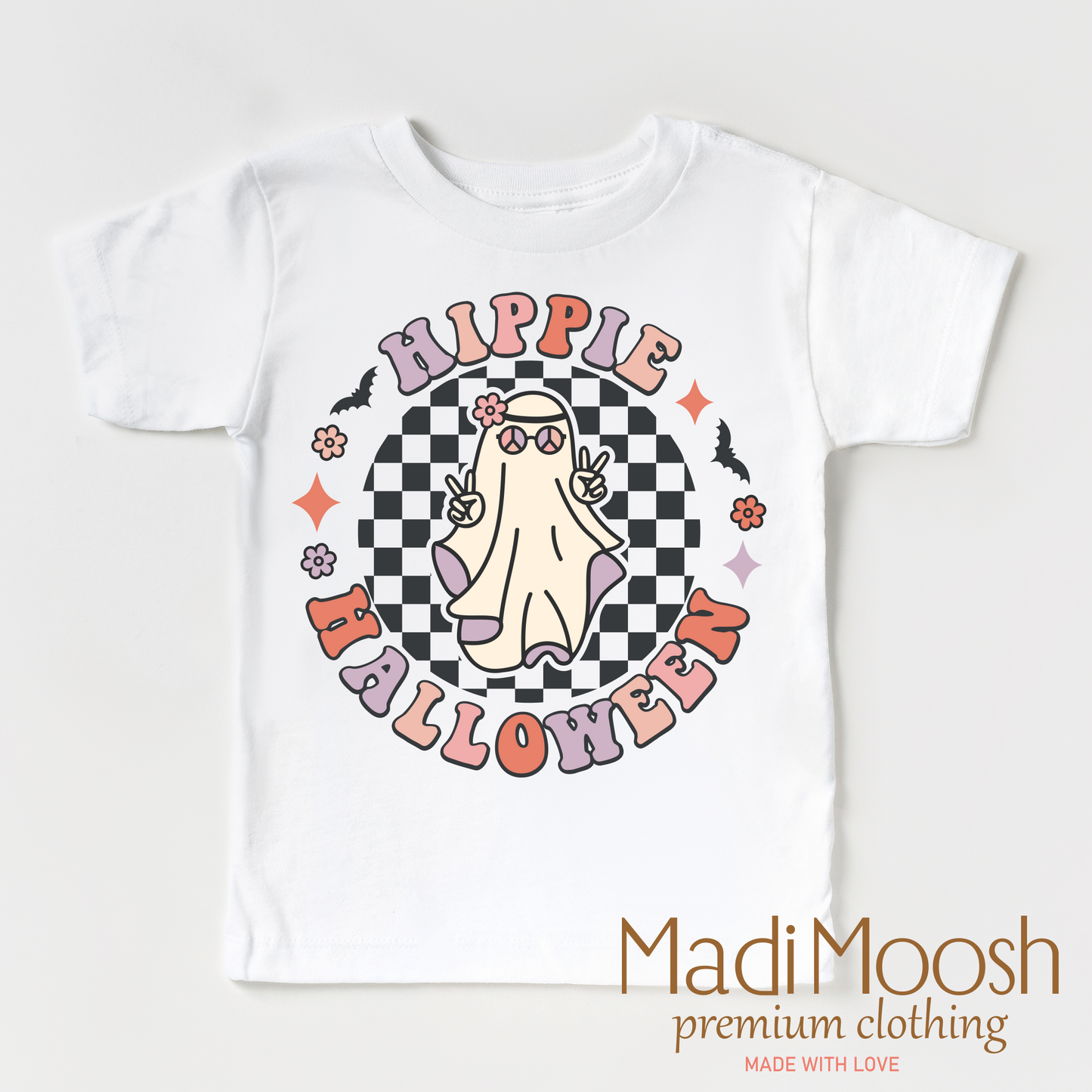 Hippie Halloween Ghost Shirt Halloween Shirt Madi Moosh