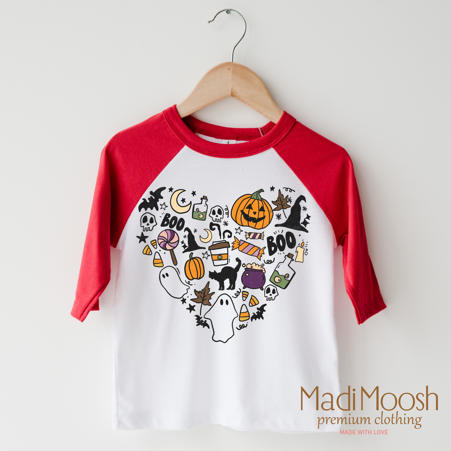 Halloween Heart Shirt I Love Halloween Shirt Madi Moosh