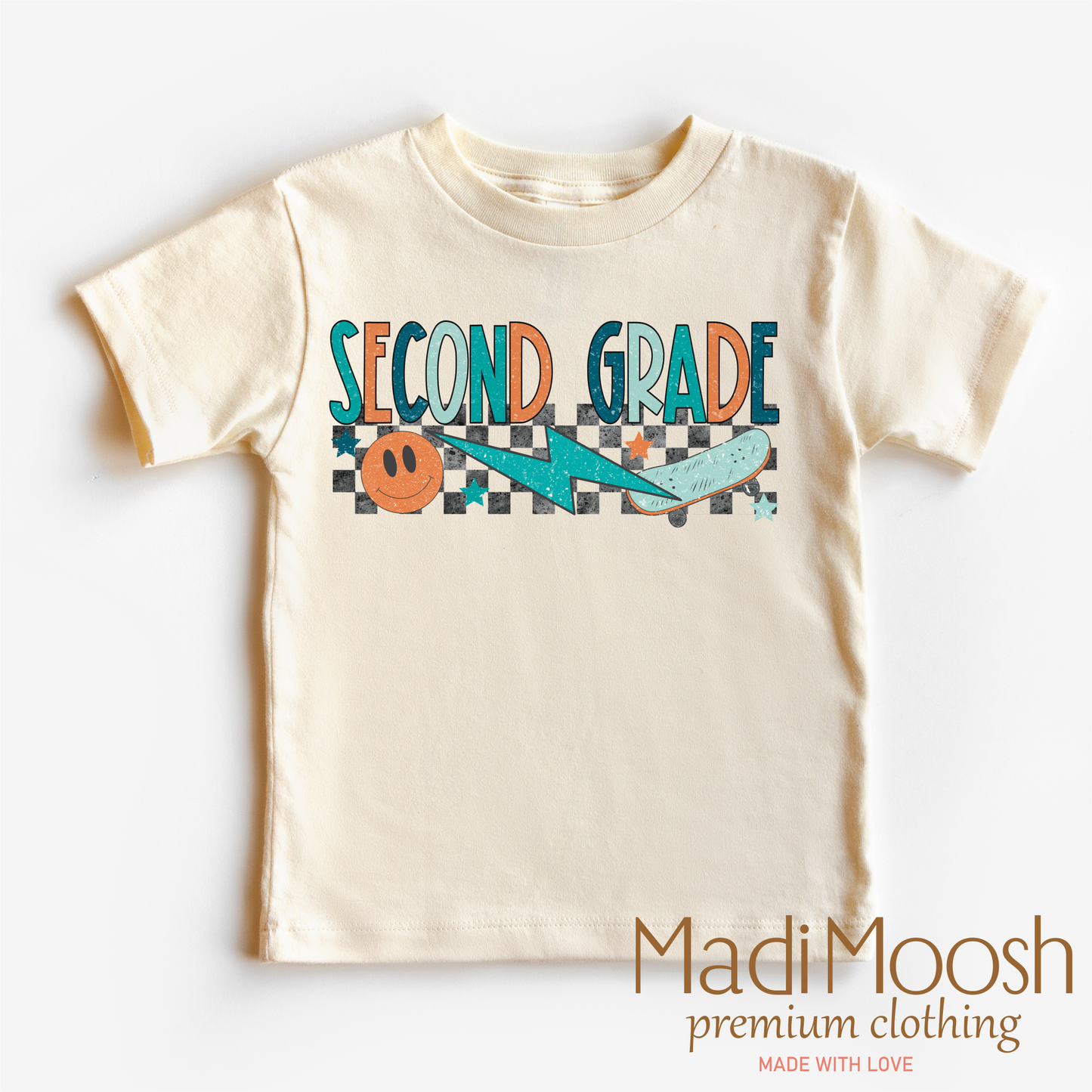 Second Grade Skateboard Back To School Shirt School Shirt Madi Moosh