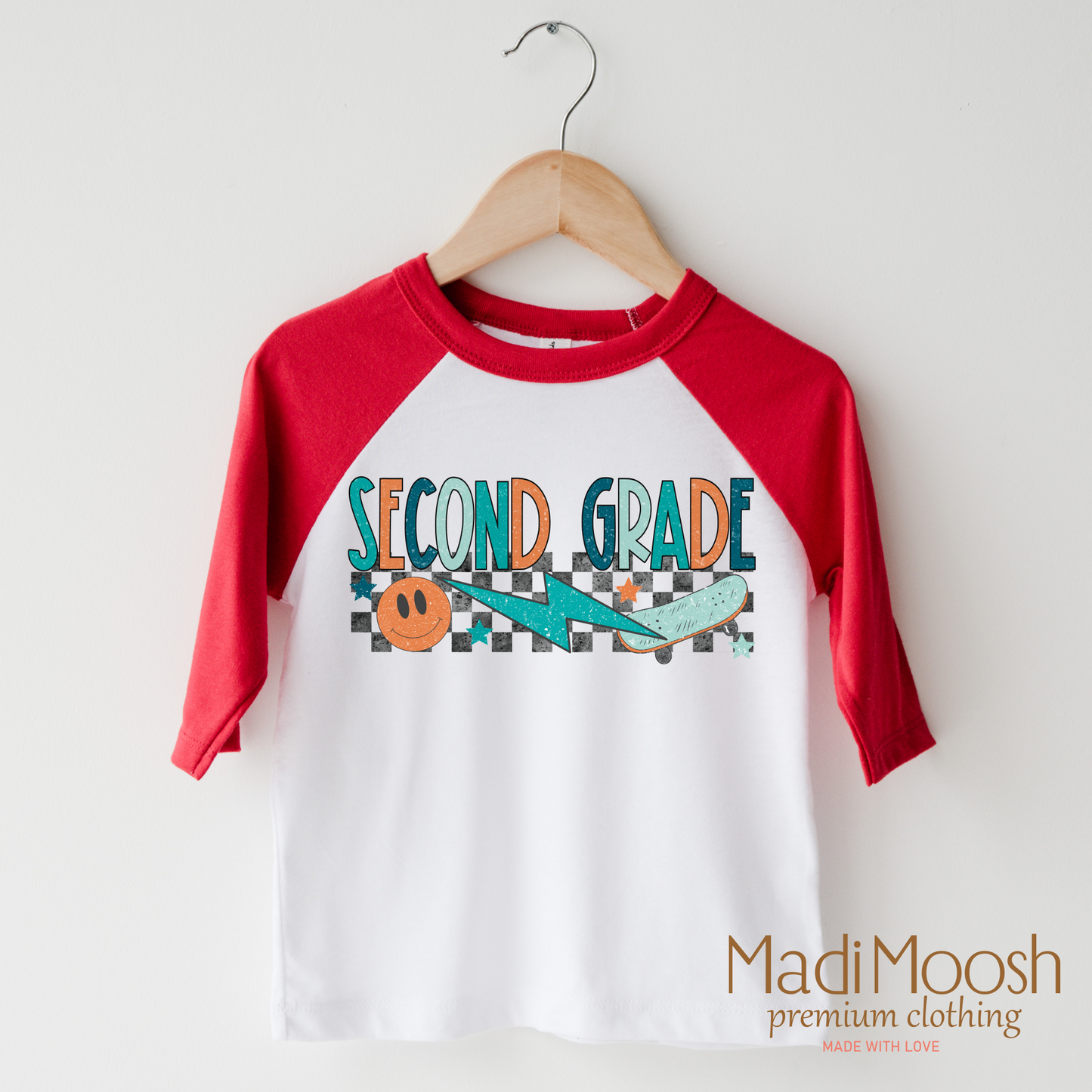 Second Grade Skateboard Back To School Shirt School Shirt Madi Moosh
