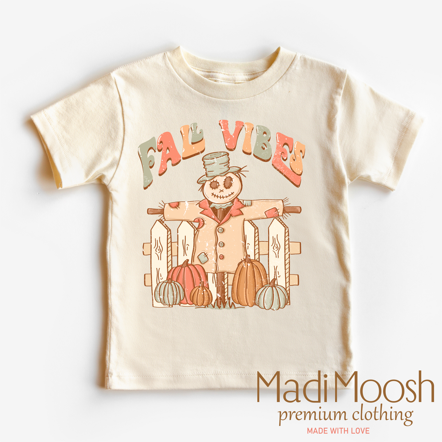 Fall Vibes Scarecrow Thanksgiving Shirt Bella Canvas