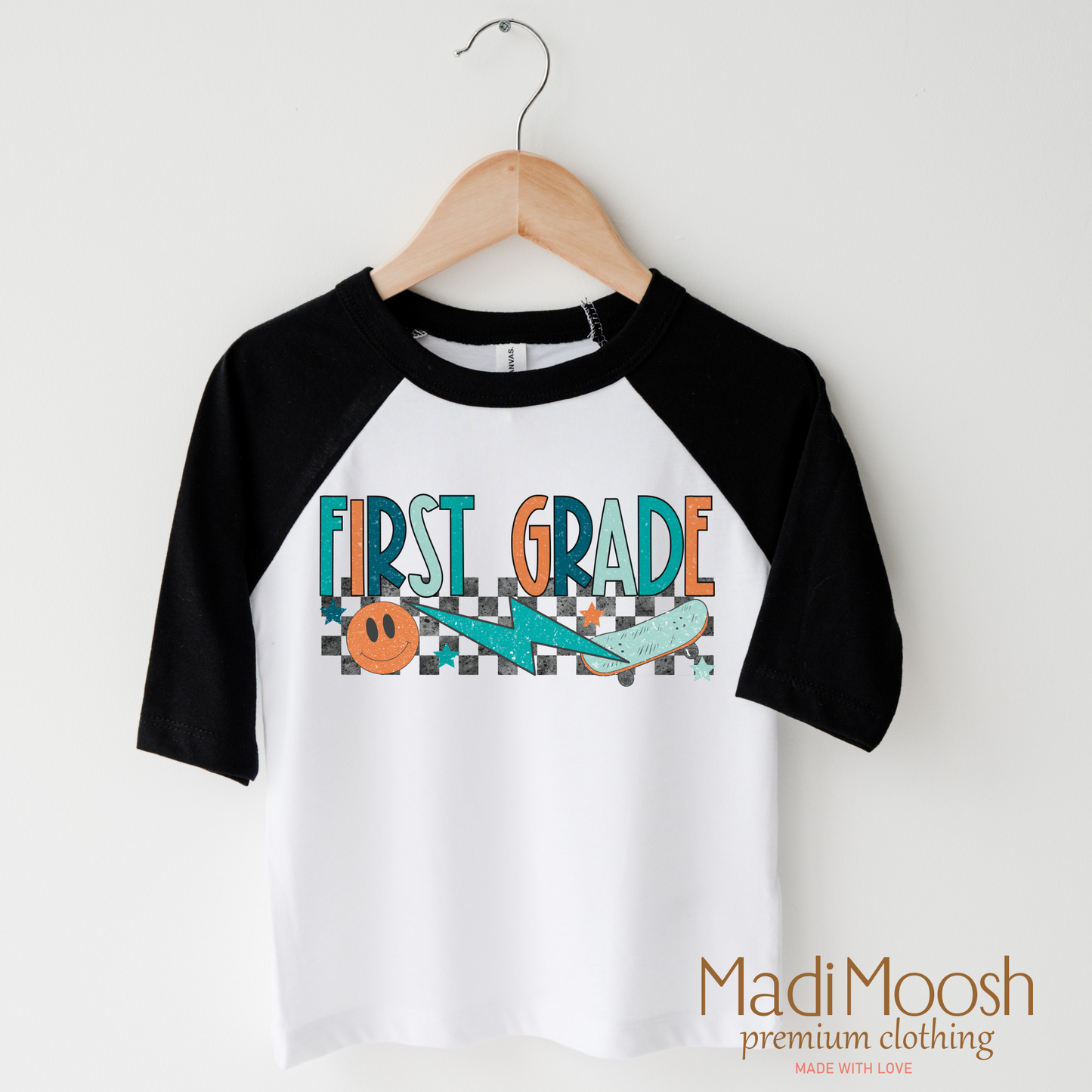 First Grade Skateboard Back To School Shirt School Shirt Madi Moosh