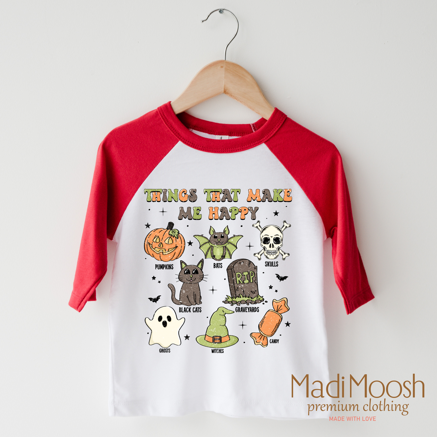Halloween Things That Make Me Happy Soft Halloween Shirt Madi Moosh