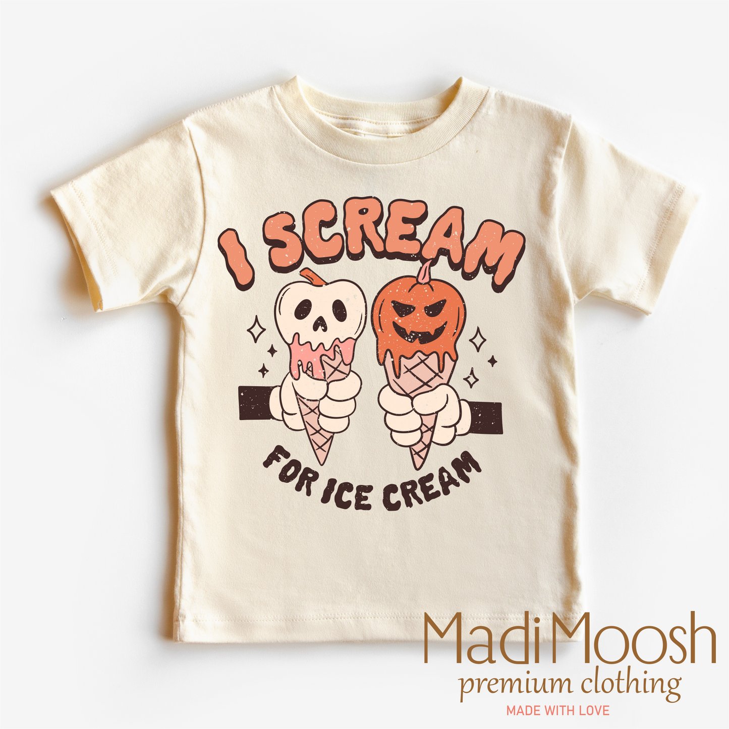 I Scream For Ice Cream Halloween Shirt Bella Canvas