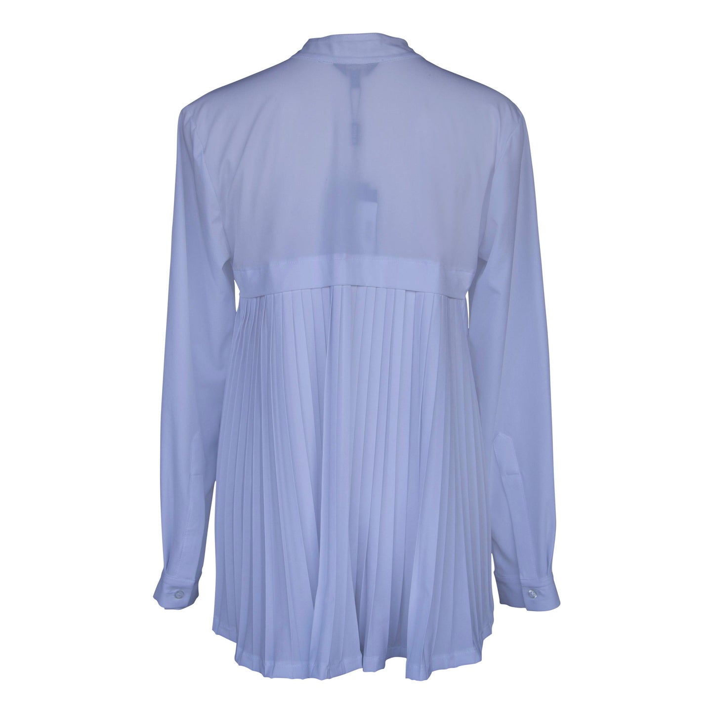 Stylish Pleated White Blouse Women’s Elegant Top