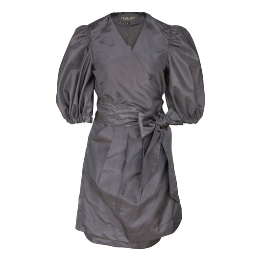 Black Lusso Elegant Wrap Dress Le Réussi