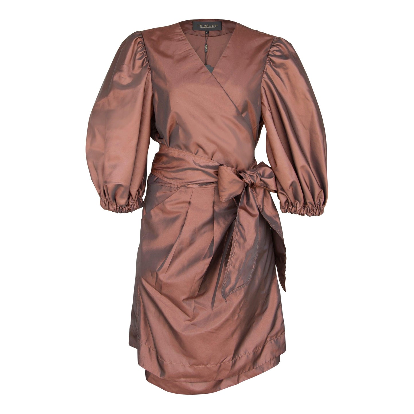 Power Bordeaux Red Wrap Dress Elegant Women's Dress