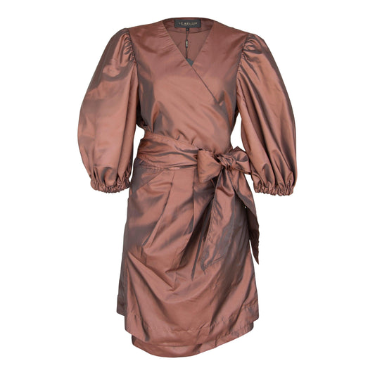 Power Bordeaux Red Wrap Dress Elegant Women's Dress