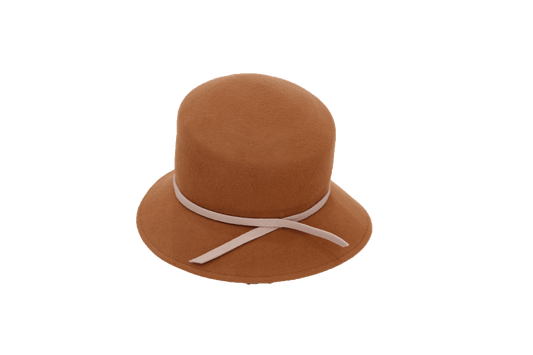 Cloche Brown Adjustable Felt Wool Cloche Hat Le Reussi