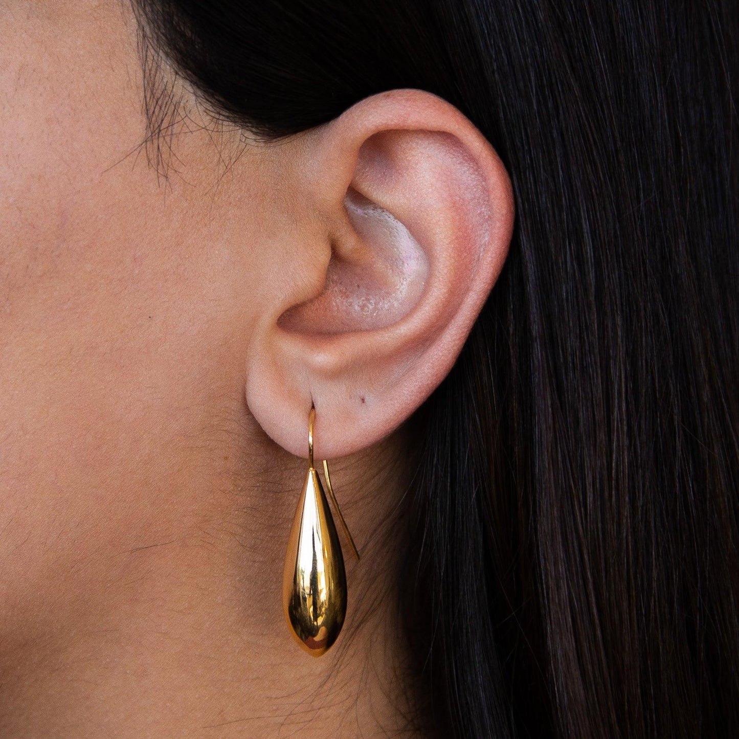 Italian Gilded Gold-Dipped Teardrop Statement Earrings