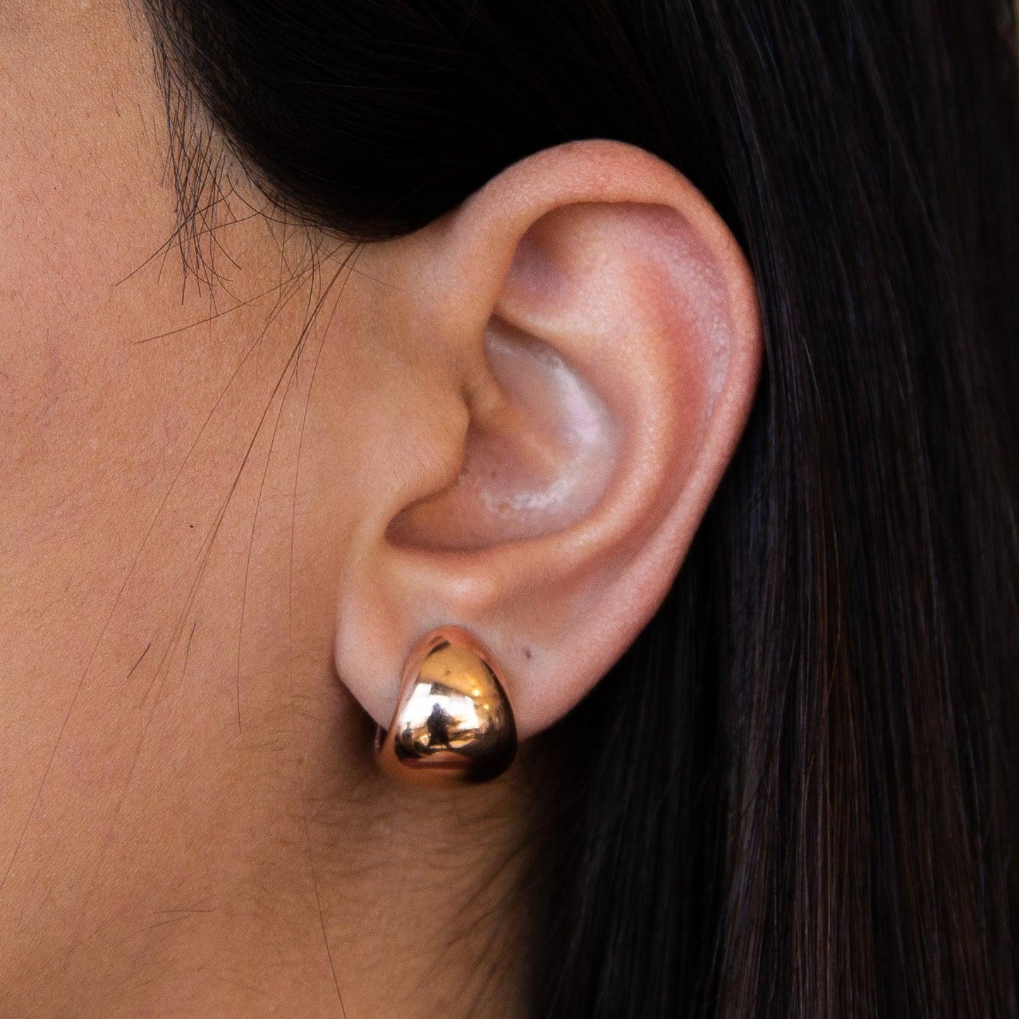 Rose Gold Peanut-Shaped Earrings Italian Made Le Reussi