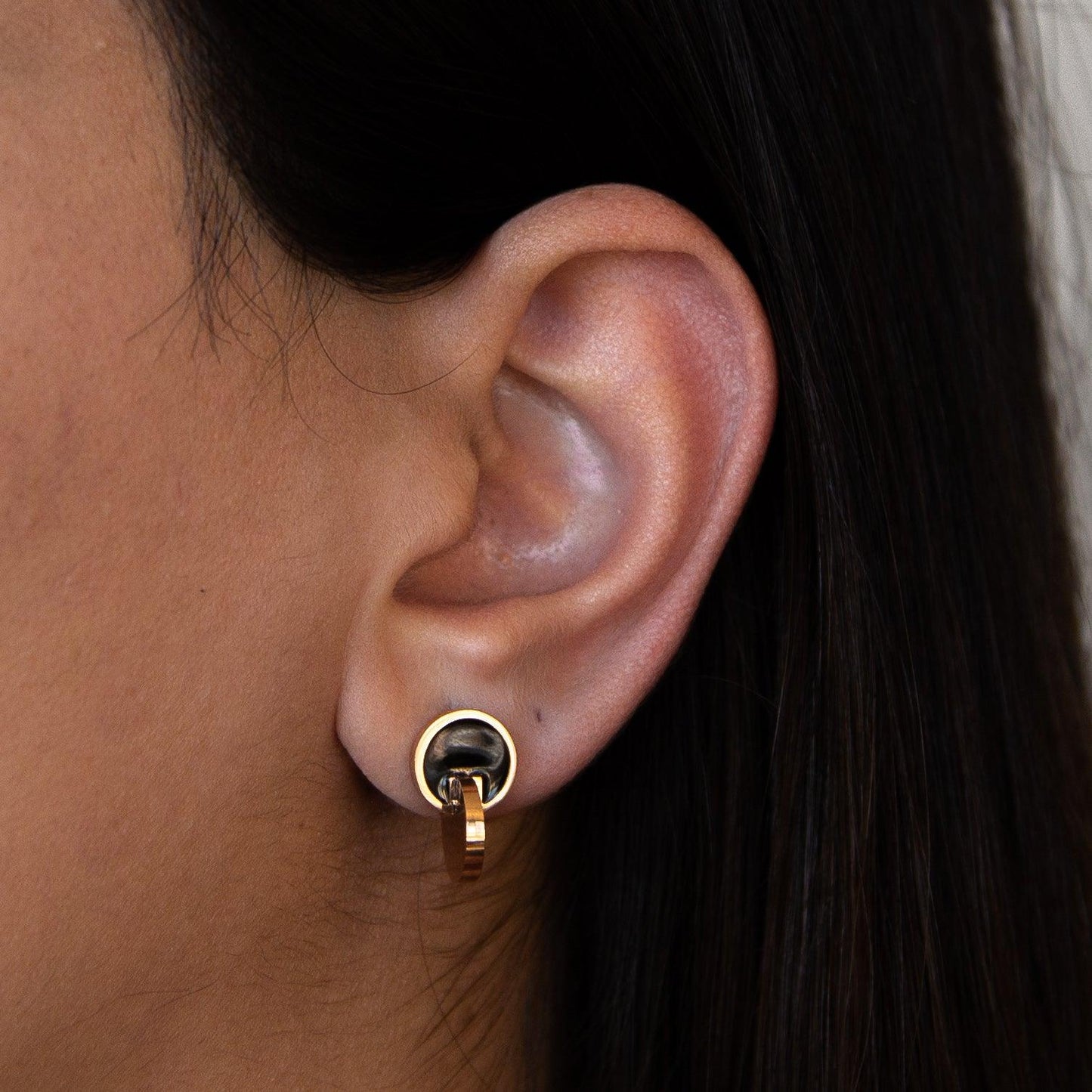 Harmony Circles Rose Gold Earrings Elegant Sterling Silver Jewelry for Women