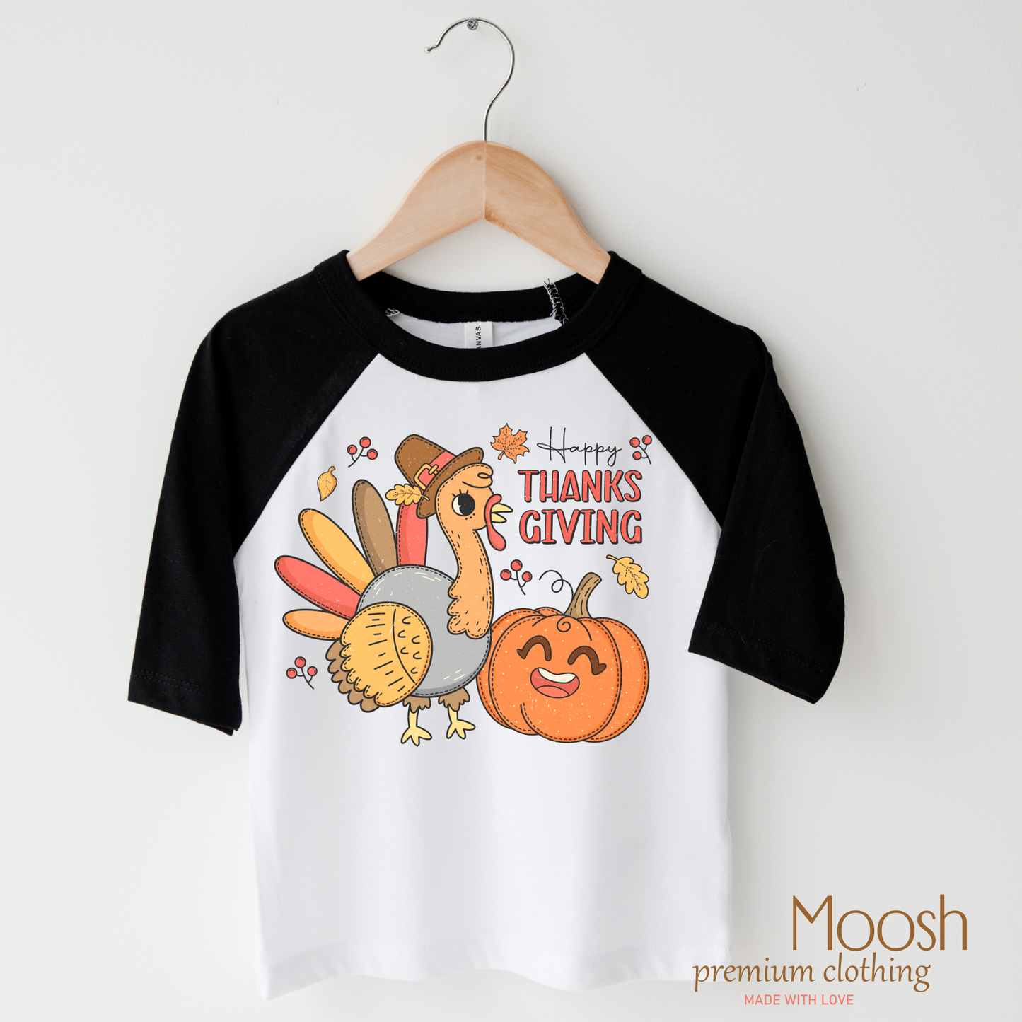 Happy Thanksgiving Cotton Shirt Bella Canvas by Madi Moosh