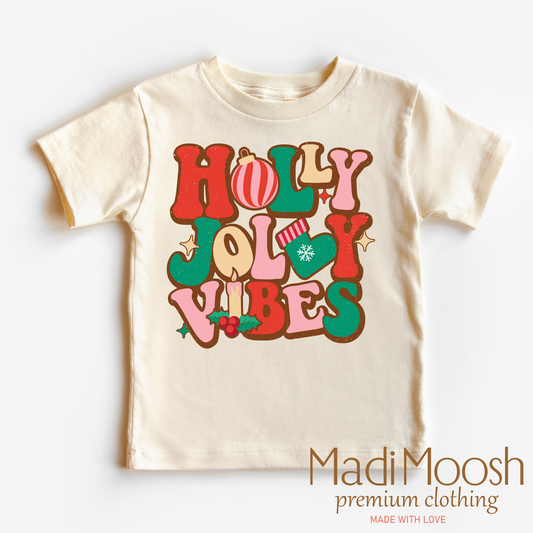 Holly Jolly Vibes Christmas Shirt Bella Canvas