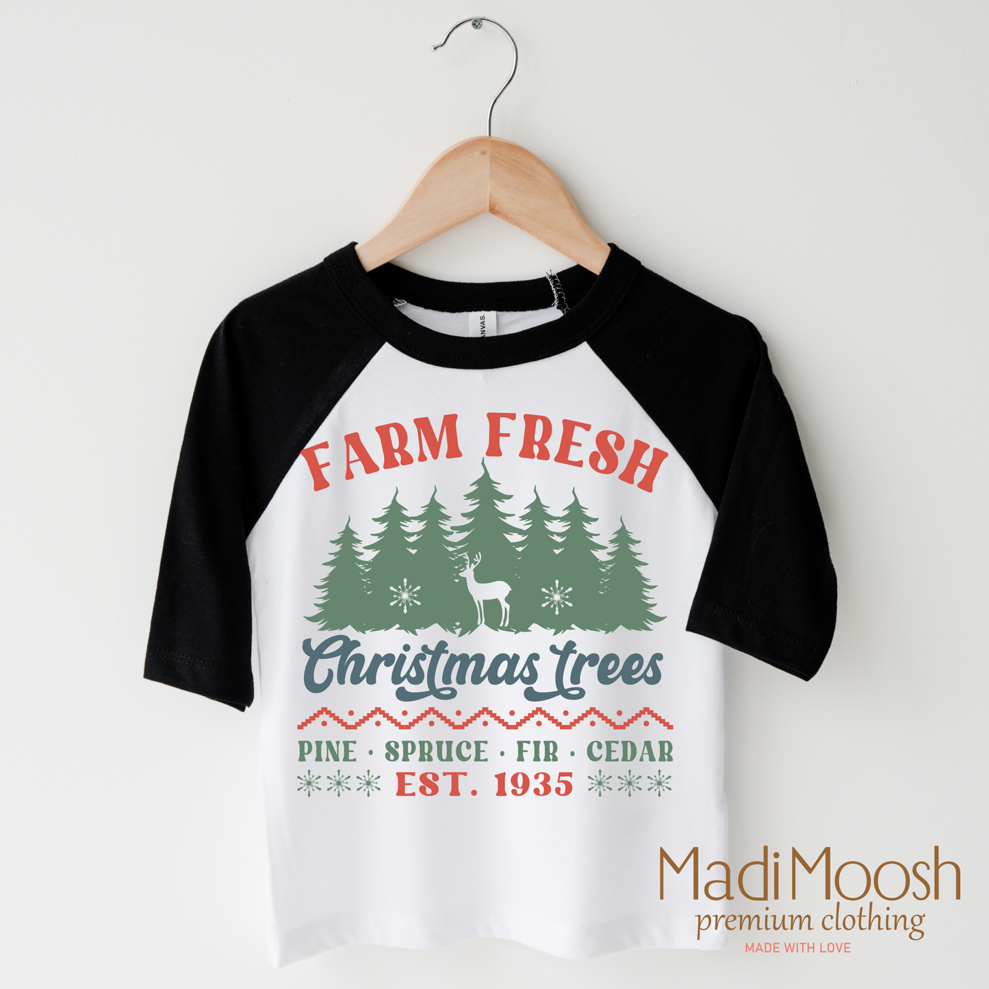 Christmas Trees Colorful Holiday Shirt Fresh Farm Christmas Tee