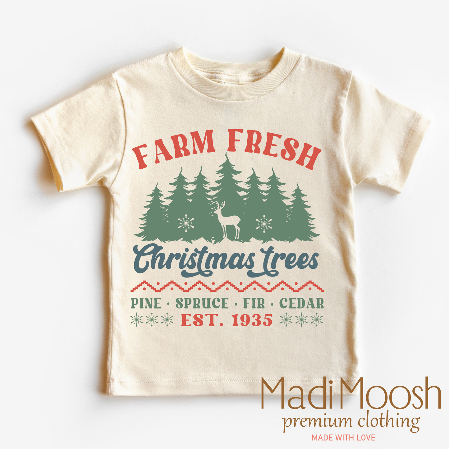 Christmas Trees Colorful Holiday Shirt Fresh Farm Christmas Tee