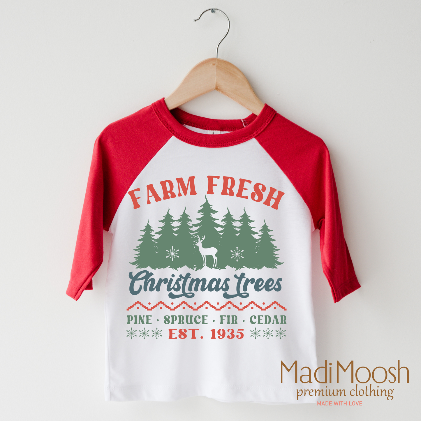 Christmas Trees Colorful Holiday Shirt Fresh Farm Christmas Tee