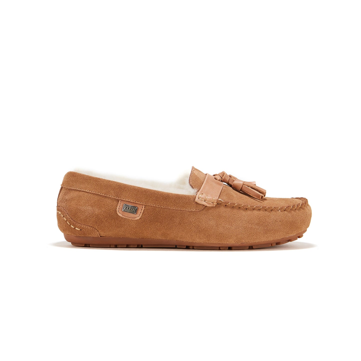Chestnut Soft Rubber Sole Mens Moccasin Loungewear Loafer Hamilton