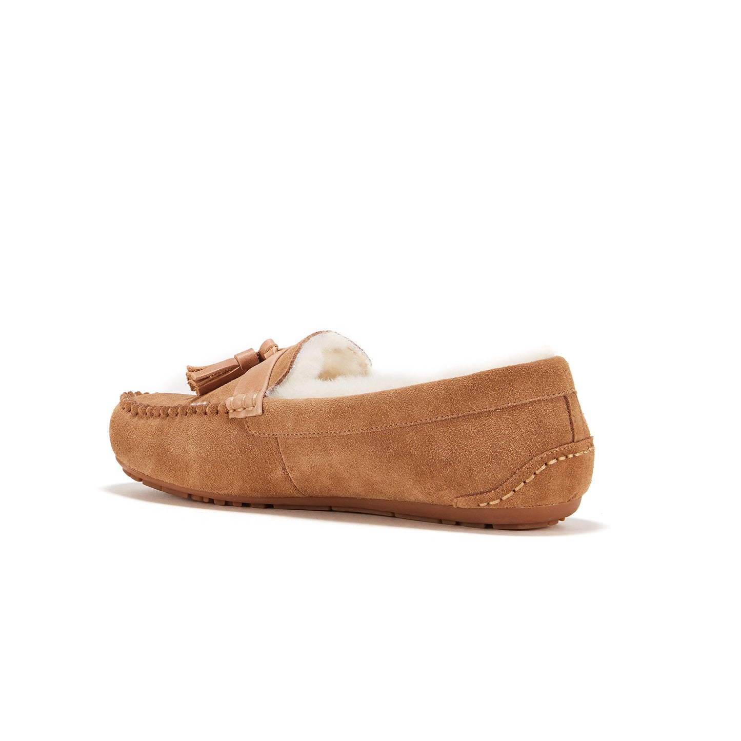 Chestnut Soft Rubber Sole Mens Moccasin Loungewear Loafer Hamilton