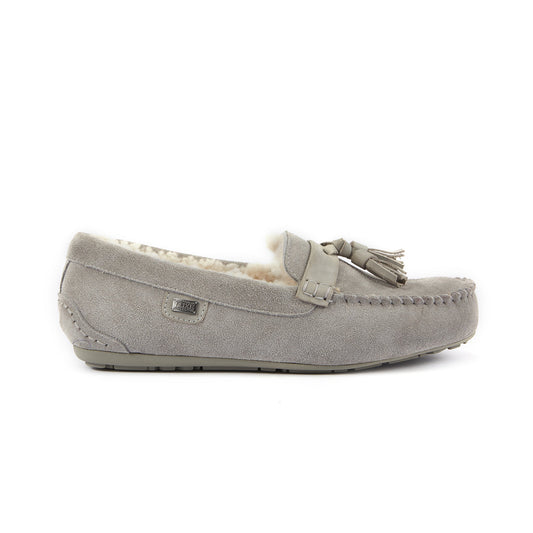 Hamilton Ice Gray Soft Rubber Sole Moccasin Loafer Mens
