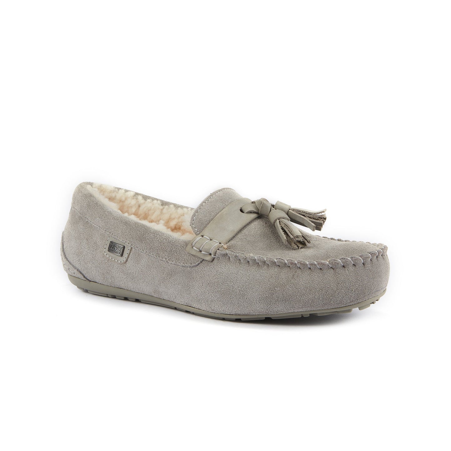 Hamilton Ice Gray Soft Rubber Sole Moccasin Loafer Mens