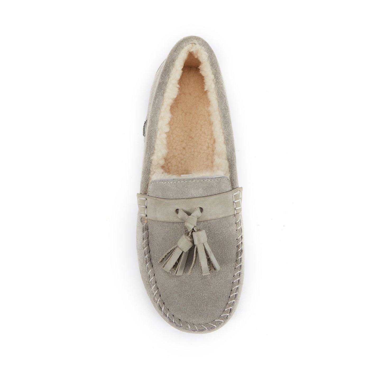 Hamilton Ice Gray Soft Rubber Sole Moccasin Loafer Mens