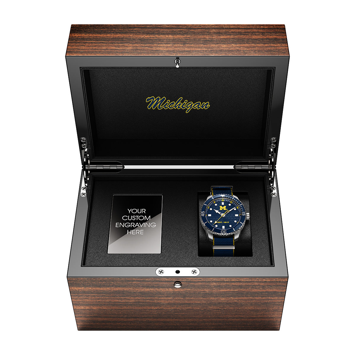 University of Michigan Timepiece Display Box (Watch Sold Seperately)