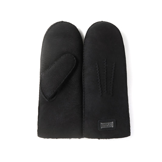 Suede Black Cosy Winter Mittens Australia Luxe Collective