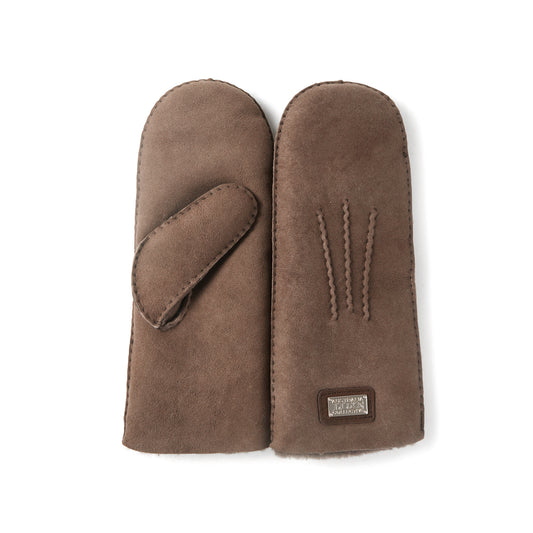 Suede burnt mitts natural sheepskin winter mittens Australia Luxe Collective