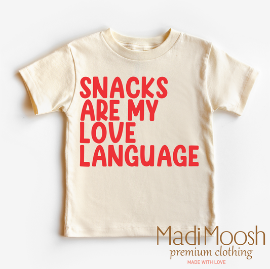 Snacks Are My Love Language Valentine's Day Shirt - Valentine Tee