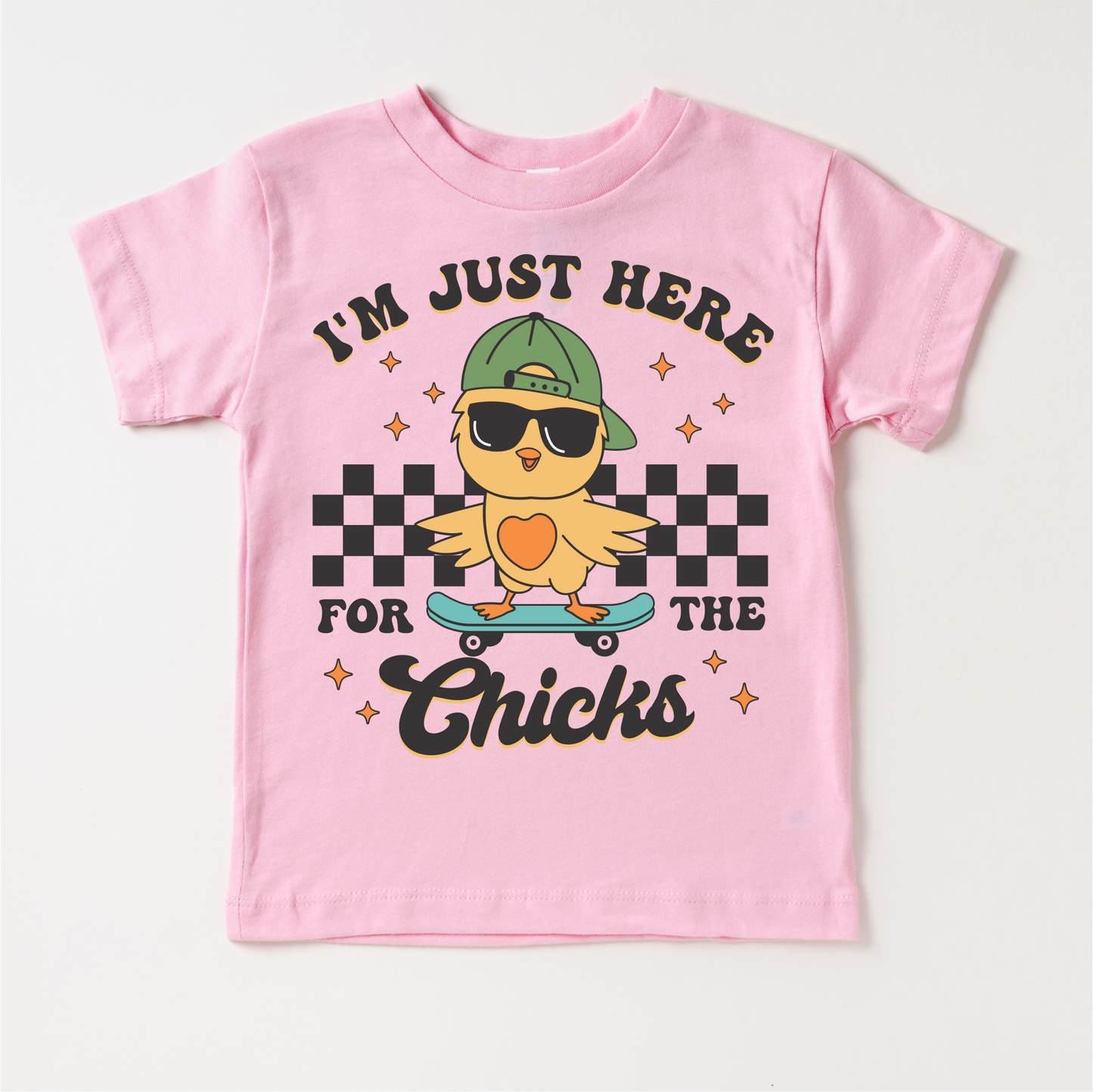 I'm Just Here For The Chicks Easter Shirt - Kids Easter Tee