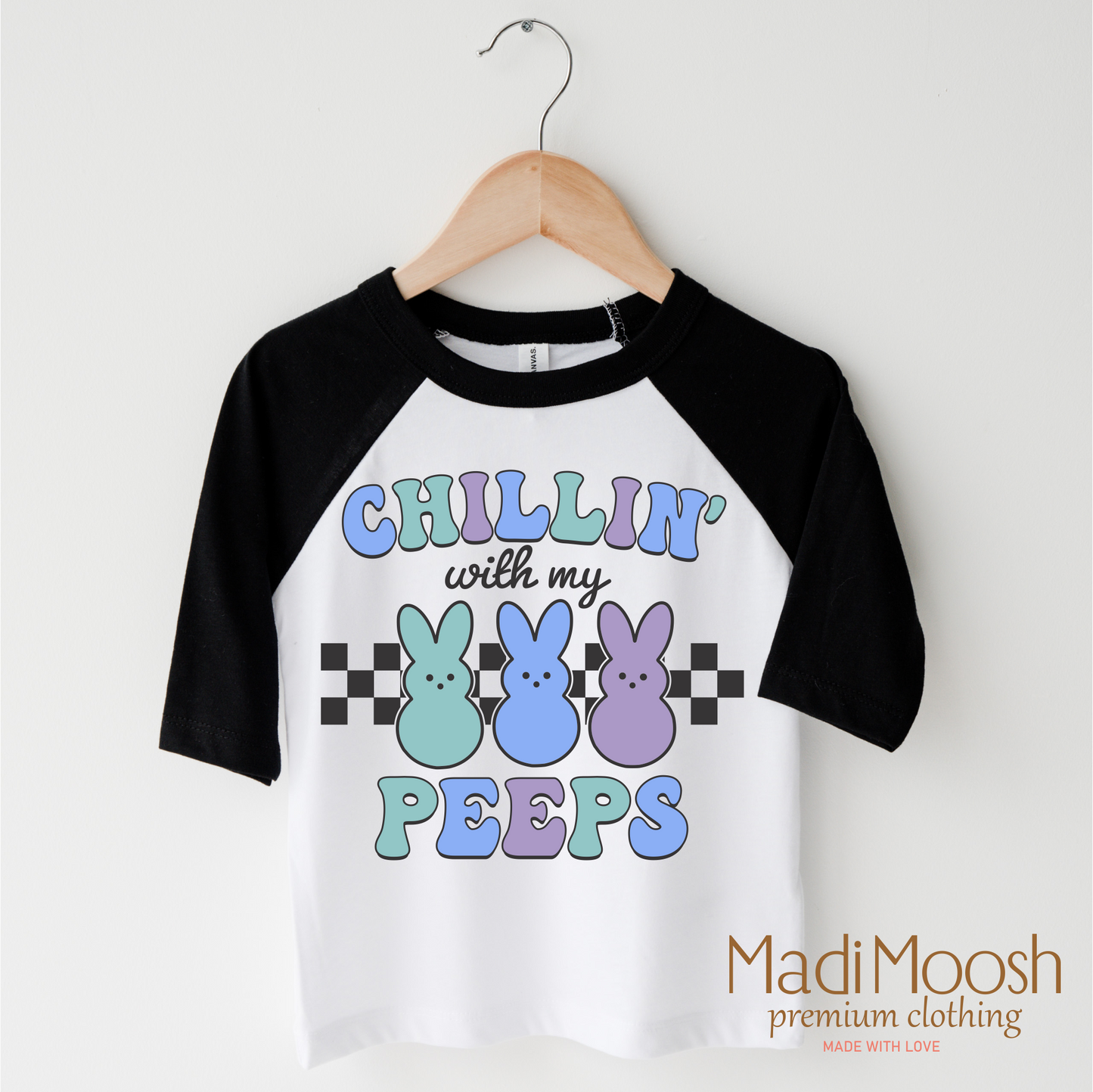 Chillin With My Peeps Easter Bunny Shirt - Kids Easter Tee