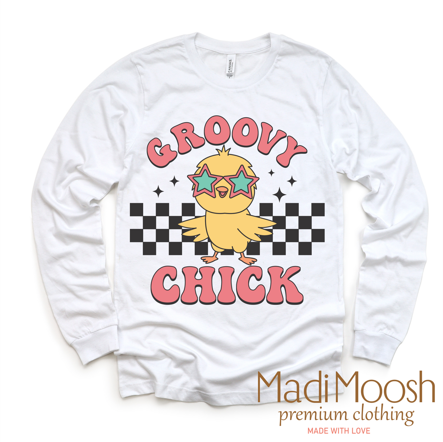 Groovy Chick Easter Shirt - Retro Easter Chicken Tee