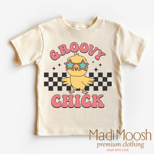 Groovy Chick Easter Shirt - Retro Easter Chicken Tee