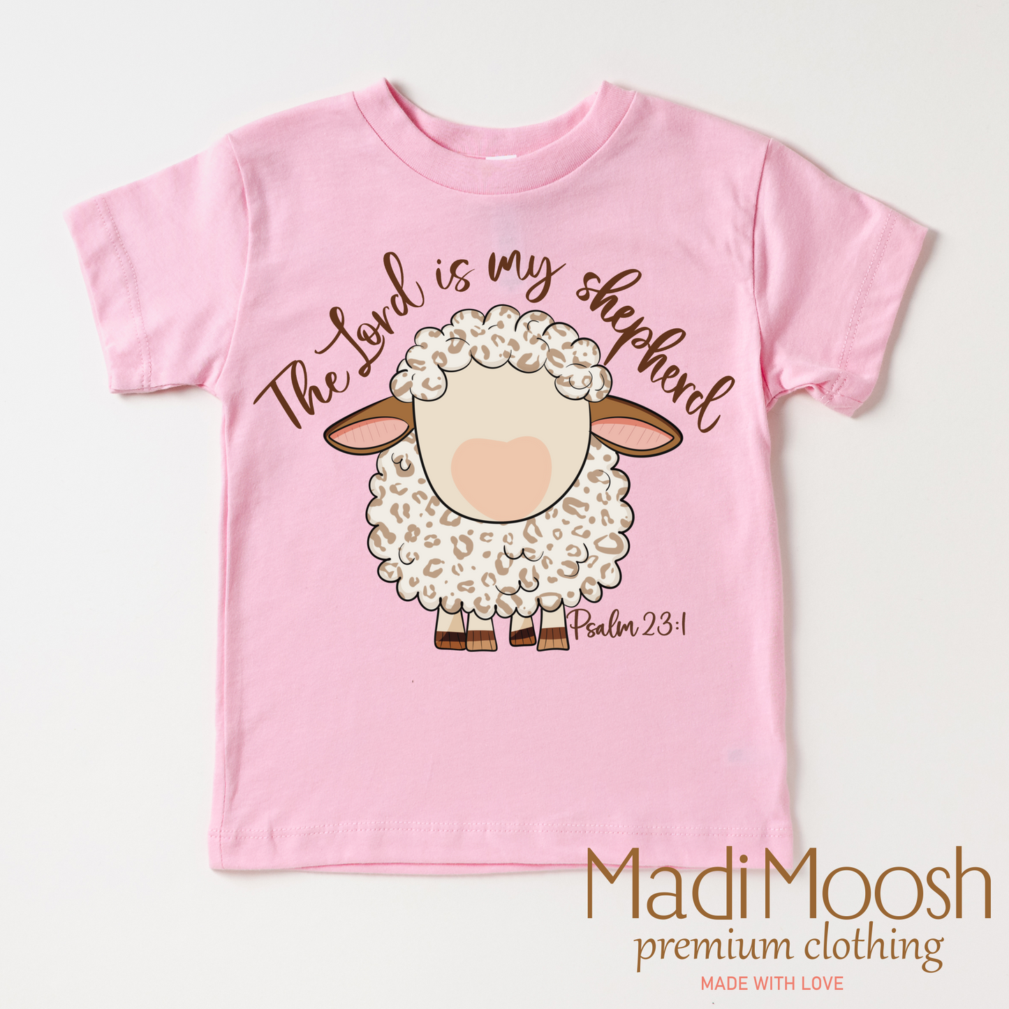 The Lord Is My Shepard Psalm 23:1 Shirt - Kids Easter Tee