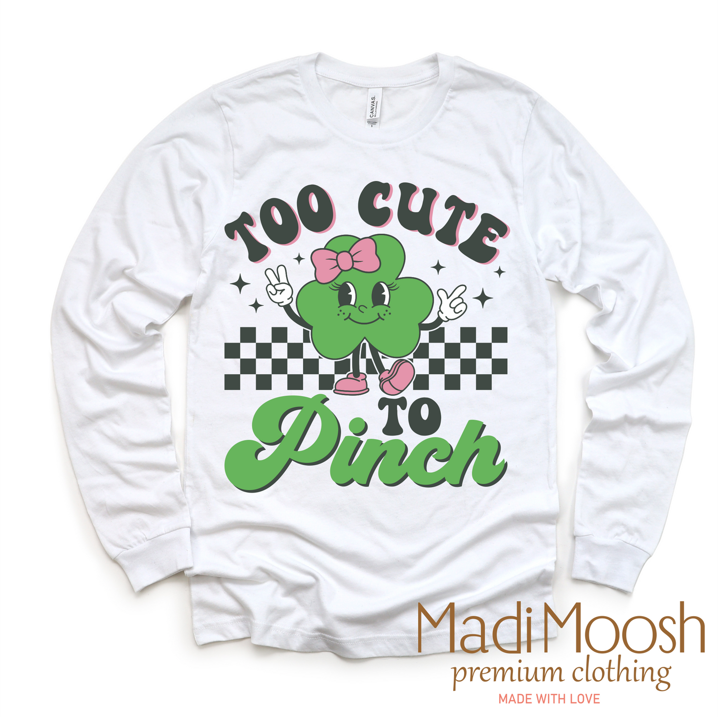 Too Cute To Pinch St. Patrick's Day Shirt - Kids St. Patrick's Day Tee