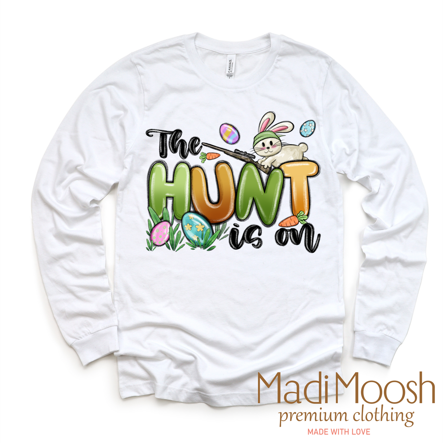 On The Hunt Easter Bunny Shirt - Kids Easter Egg Hunt Tee