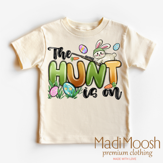 On The Hunt Easter Bunny Shirt - Kids Easter Egg Hunt Tee