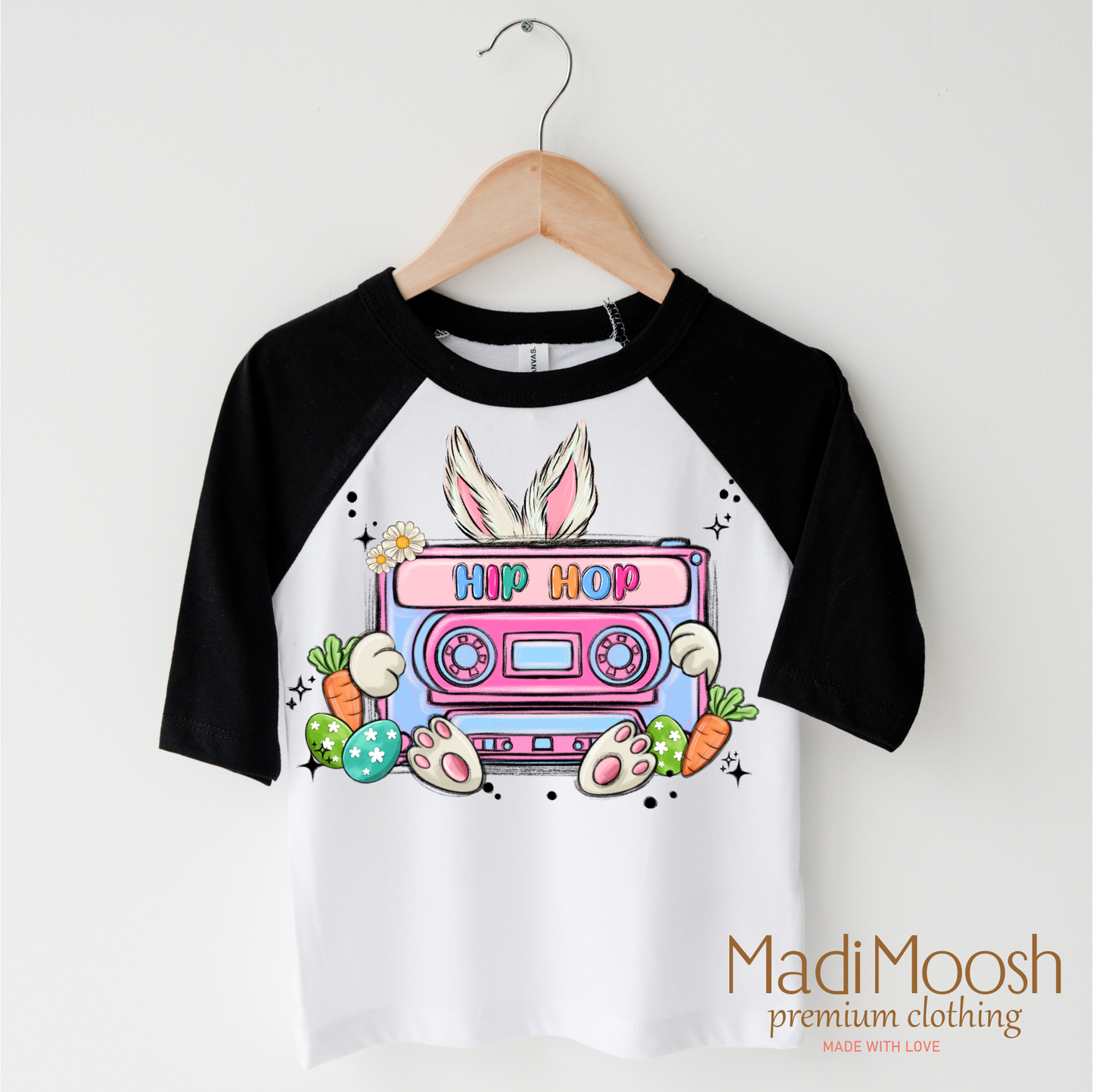 Hip Hop Easter Bunny Shirt - Kids Retro Easter Tee