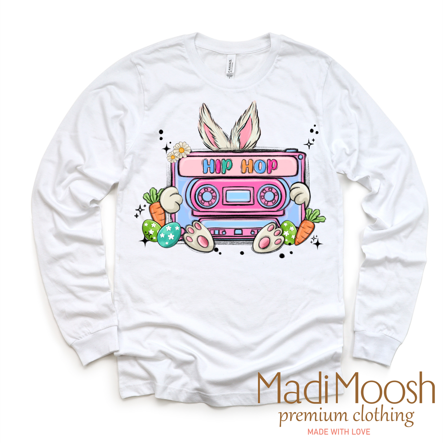 Hip Hop Easter Bunny Shirt - Kids Retro Easter Tee