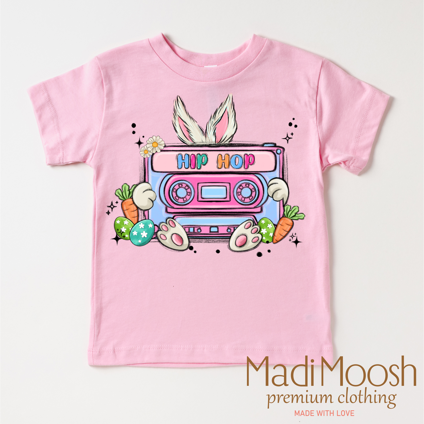 Hip Hop Easter Bunny Shirt - Kids Retro Easter Tee