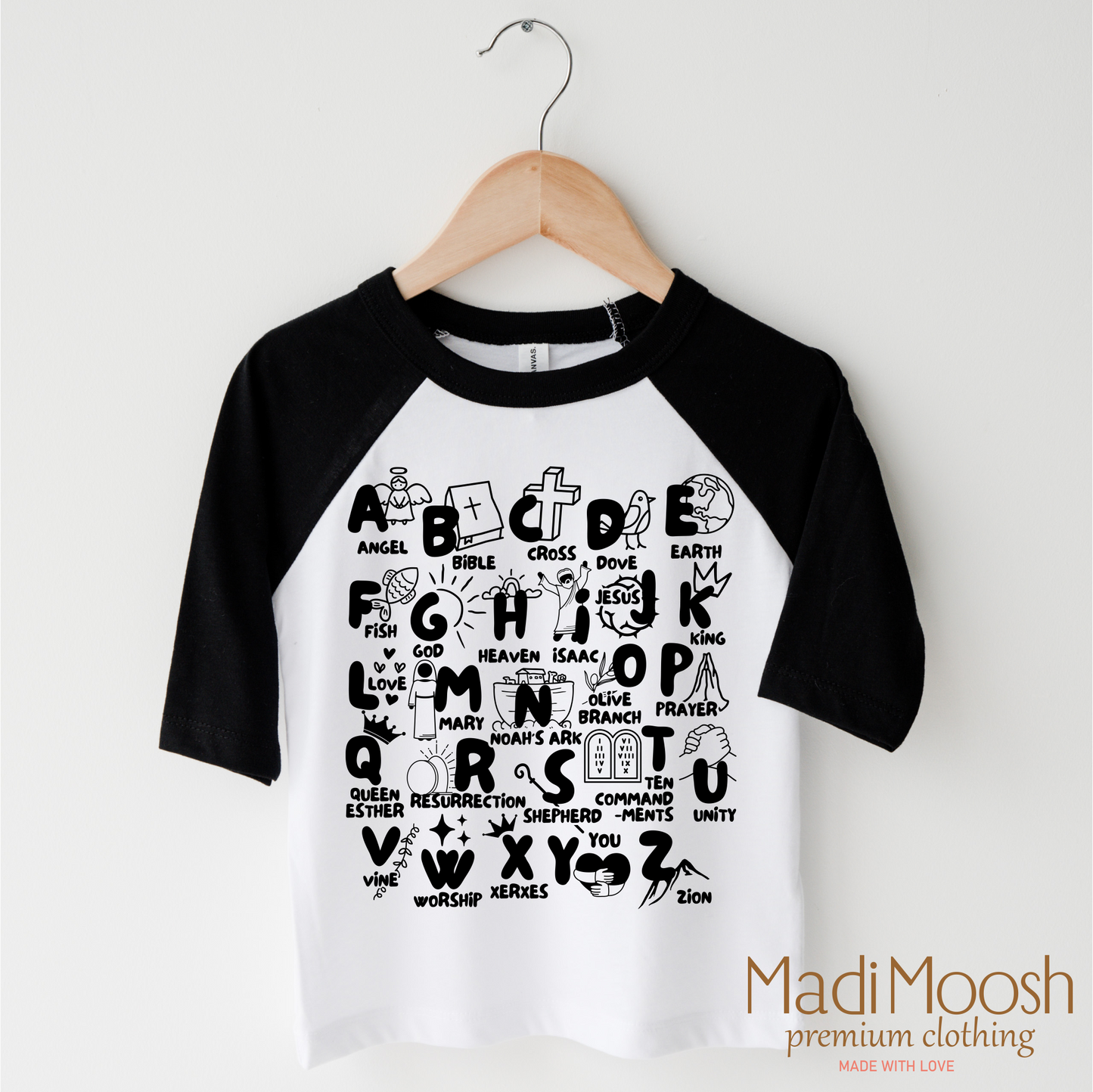 Christian Alphabet Bible Shirt Christian Shirt Madi Moosh