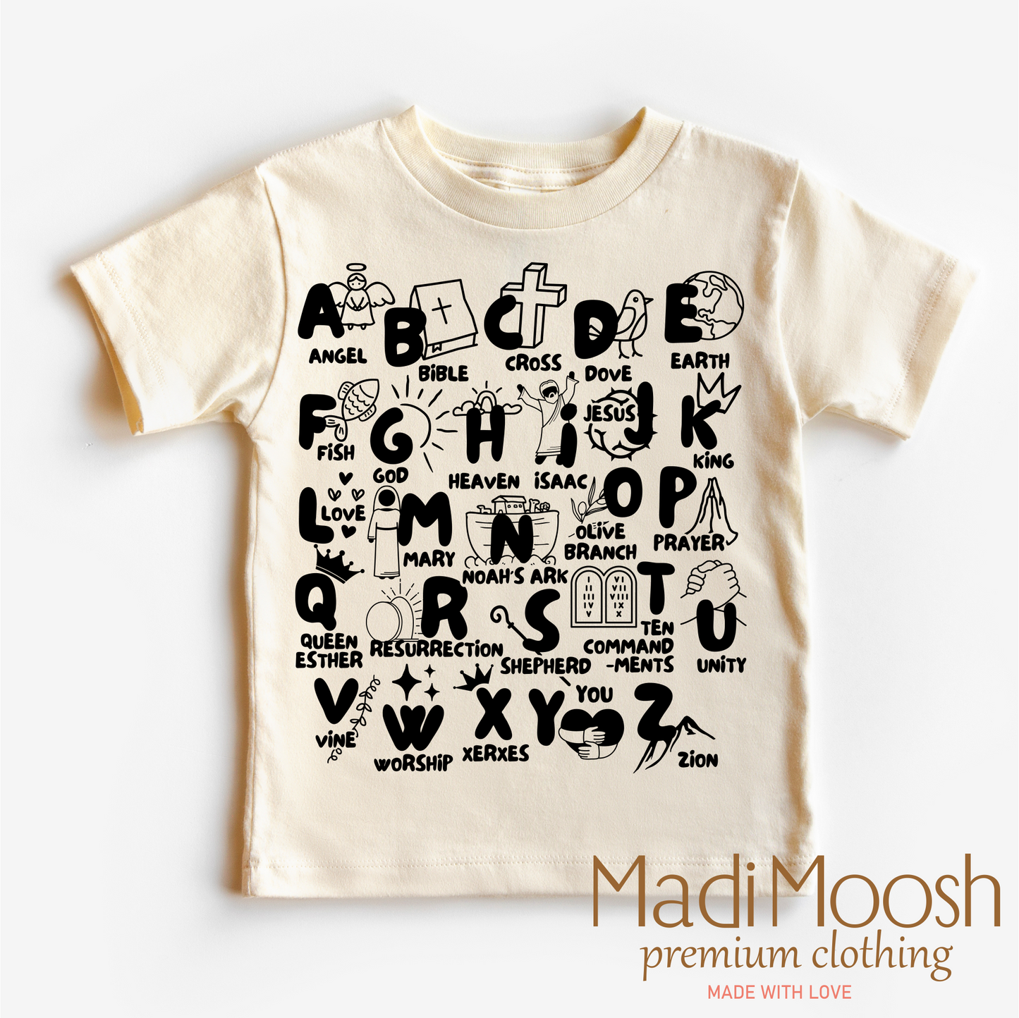 Christian Alphabet Bible Shirt Christian Shirt Madi Moosh